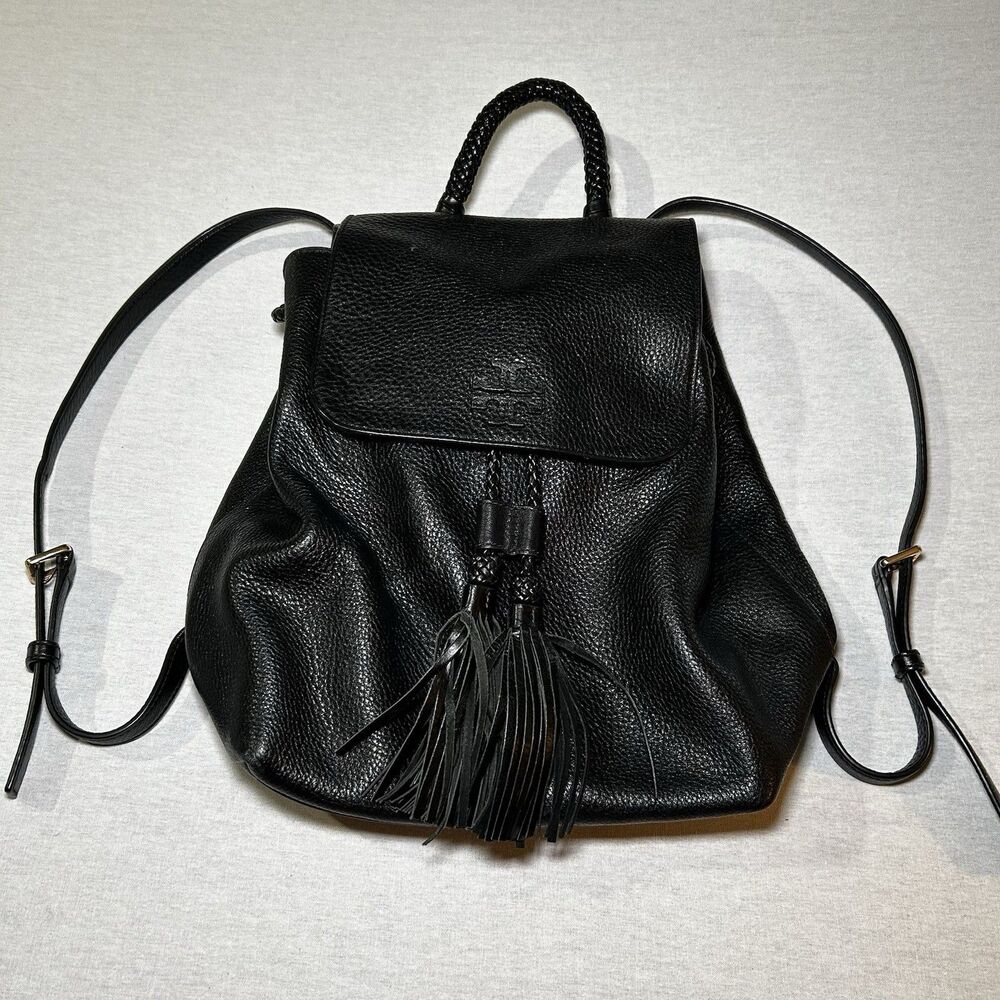 Tory Burch Thea Leather Backpack - Black, Boho, Preppy, Business Casual